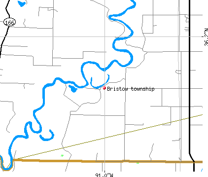Bristow township, AR map
