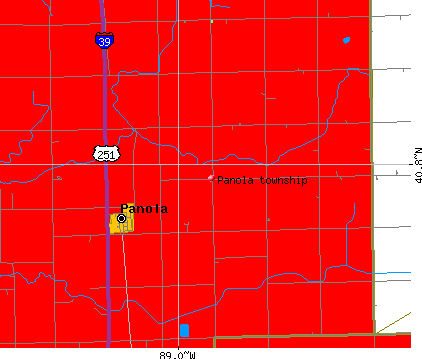 Panola township, IL map