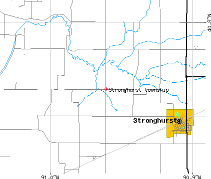 Stronghurst township, IL map