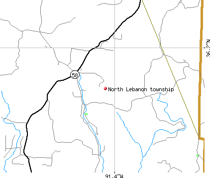 North Lebanon township, AR map