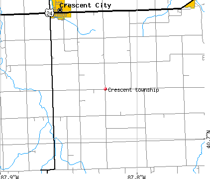Crescent township, IL map