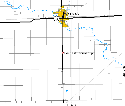 Forrest township, IL map