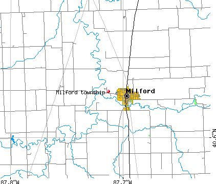 Milford township, IL map