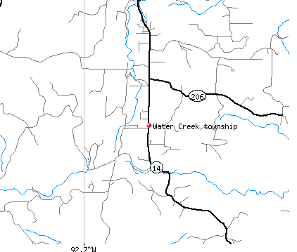 Water Creek township, AR map
