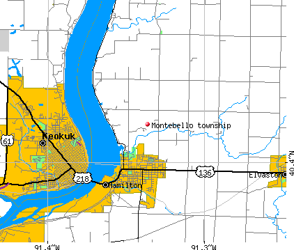 Montebello township, IL map