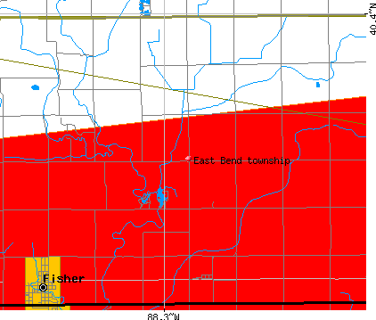 East Bend township, IL map