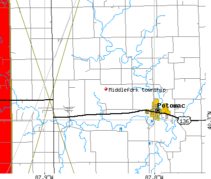 Middlefork township, IL map
