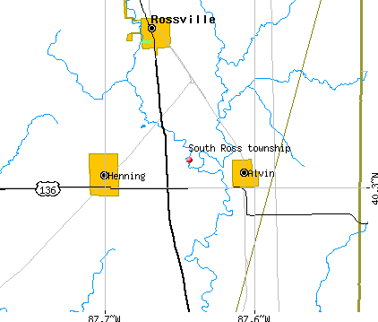 South Ross township, IL map