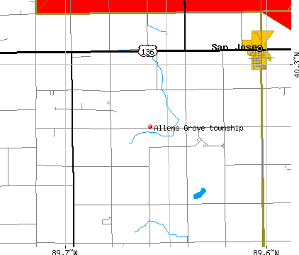 Allens Grove township, IL map