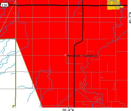 Newcomb township, IL map