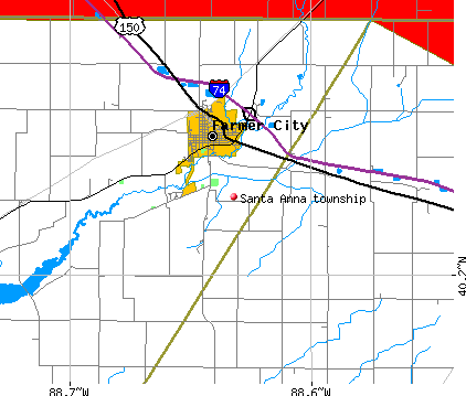Santa Anna township, IL map
