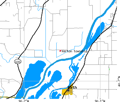 Kerton township, IL map