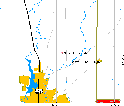 Newell township, IL map