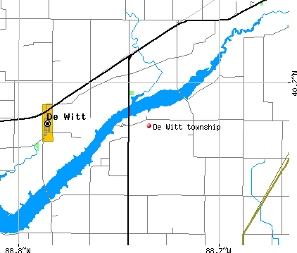 De Witt township, IL map