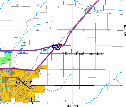 East Lincoln township, IL map