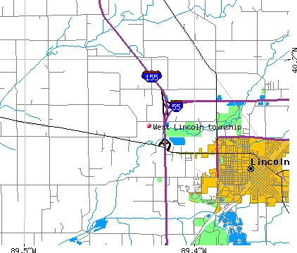 West Lincoln township, IL map