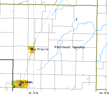 Northeast township, IL map