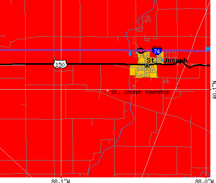 St. Joseph township, IL map