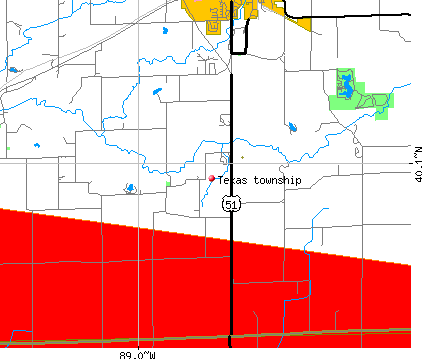 Texas township, IL map