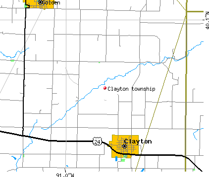 Clayton township, IL map