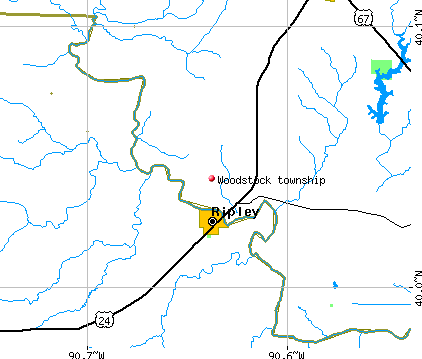 Woodstock township, IL map