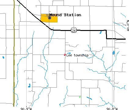 Lee township, IL map