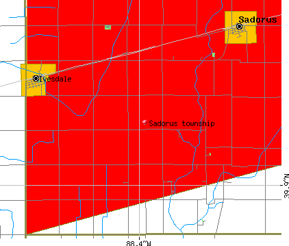Sadorus township, IL map