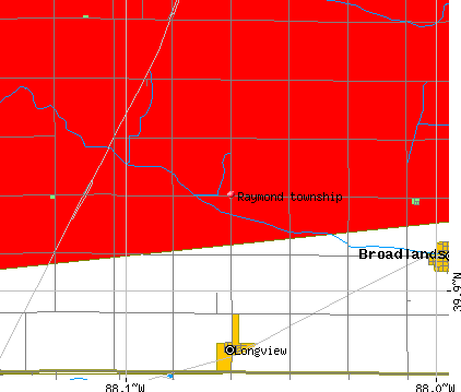 Raymond township, IL map