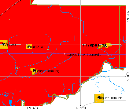 Lanesville township, IL map
