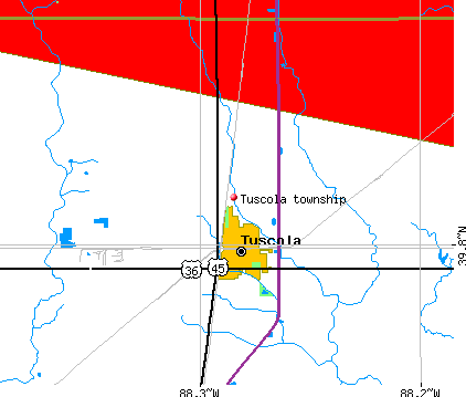 Tuscola township, IL map