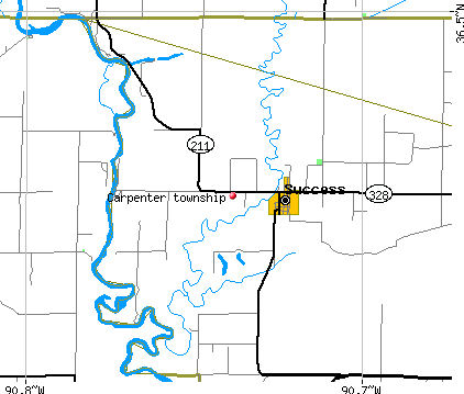 Carpenter township, AR map