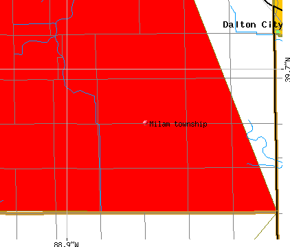 Milam township, IL map