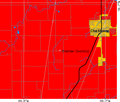 Chatham township, IL map