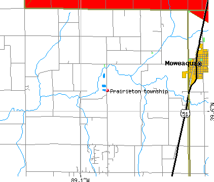 Prairieton township, IL map
