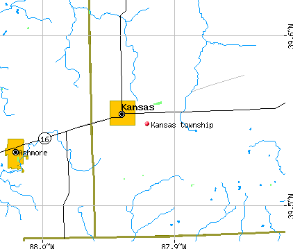 Kansas township, IL map