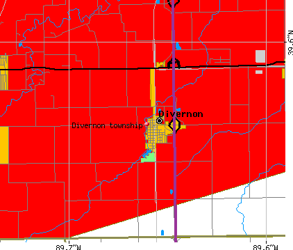Divernon township, IL map