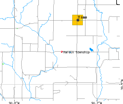 Hardin township, IL map
