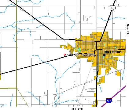 Mattoon township, IL map