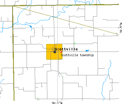 Scottville township, IL map