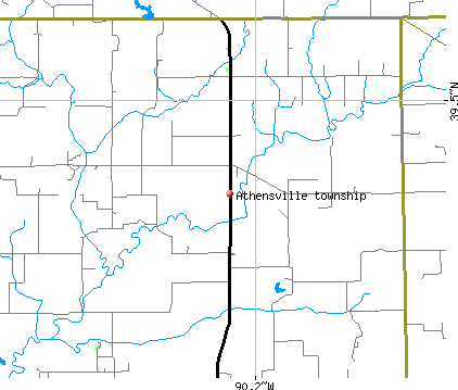 Athensville township, IL map