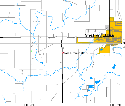 Rose township, IL map