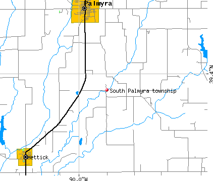 South Palmyra township, IL map