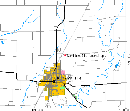 Carlinville township, IL map