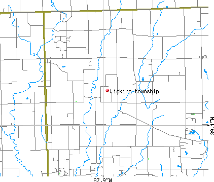 Licking township, IL map