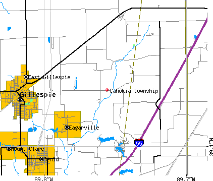 Cahokia township, IL map