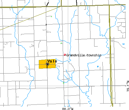 Grandville township, IL map