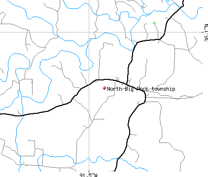North Big Rock township, AR map