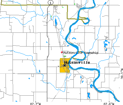 Hutsonville township, IL map