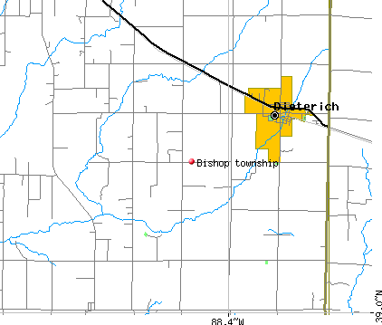 Bishop township, IL map