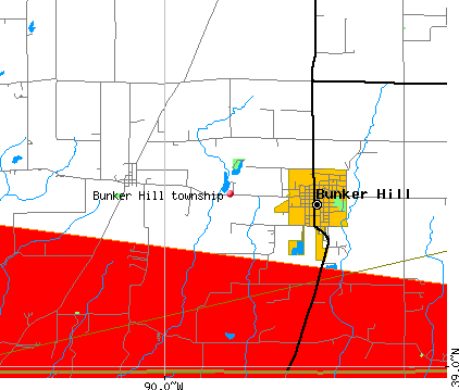 Bunker Hill township, IL map